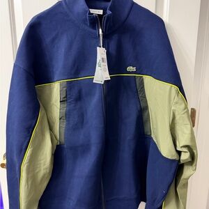 Lacoste Blue and Green Track Jacket